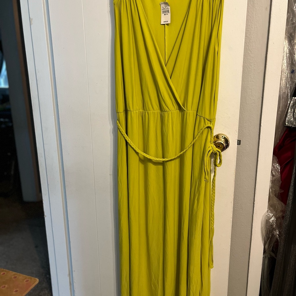 Ashley Stewart Vibrant Yellow Maxi Dress